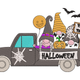 Halloween Gnomes Truck Embroidery Design, Instant Download