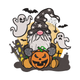 Halloween Gnome with Ghosts Embroidery Design, Instant Download