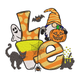 Halloween LOVE Gnome Embroidery Design, Instant Download