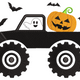 Halloween Monster Truck Embroidery Design, Instant Download