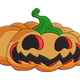 Halloween Pumpkin Face Embroidery Design, Instant Download
