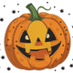 Halloween Pumpkin Jack-O'-Lantern Embroidery Design, Instant Download