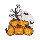 Halloween Pumpkin Stack Embroidery Design, Instant Download