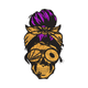 Halloween Skull Woman Embroidery Design, Instant Download
