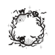 Halloween Spooky Wreath Embroidery Design, Instant Download