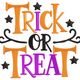 Halloween Trick or Treat Typography Embroidery Design, Instant Download