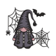 Halloween Witch Gnome Embroidery Design, Halloween Pattern, Instant Download