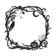 Halloween Witch Hat Pumpkin Wreath Embroidery Design, Instant Download