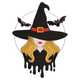 Halloween Witch Lady Embroidery Design, Witch Machine Embroidery Pattern, Instant Download
