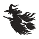 Halloween Witch with Flowing Hair Embroidery Design, Instant Download