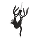Hanging Black Cat Chandelier Embroidery Design, Instant Download