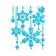 Hanging Snowflake Ornament Embroidery Design, Instant Download