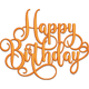 Happy Birthday Script Embroidery Design, Instant Download