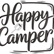 Happy Camper Embroidery Design V3, Instant Download