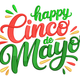Happy Cinco de Mayo Embroidery Design, Pattern