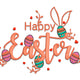 Happy Easter Script Embroidery Design, Instant Download