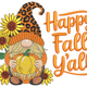 Happy Fall Y'all Gnome Embroidery Design, Instant Download