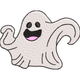 Happy Ghost Halloween Embroidery Design, Instant Download