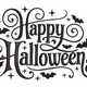Happy Halloween Bat Swirl Embroidery Design, Instant Download