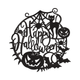 Happy Halloween Round Frame Embroidery Design, Instant Download