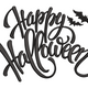 Happy Halloween Script Embroidery Design, Halloween Typography Pattern, Instant Download