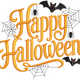Happy Halloween Spider Web Embroidery Design, Halloween Text Machine Embroidery Pattern, Instant Download