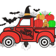 Happy Halloween Truck Embroidery Design, Instant Download
