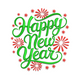 Happy New Year Embroidery Design, Instant Download