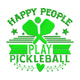 Happy People Play Pickleball Embroidery Design, Instant Download