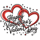Happy Valentine's Day Heart Embroidery Design, Instant Download