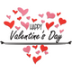 Happy Valentine's Day Hearts Embroidery Design, Instant Download