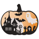 Haunted Pumpkin Scene Embroidery Design, Instant Download