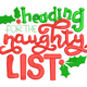 Heading for the Naughty List Embroidery Design, Funny Christmas Quote, Instant Download