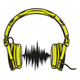 Headphones Soundwave Embroidery Design, Instant Download