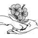 Healing Hands with Flowers Embroidery Design, Instant Download