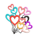 Heart Balloon Bouquet Embroidery Design, Instant Download