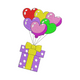 Heart Balloon Gift Box Embroidery Design, Instant Download