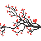 Heart Blossom Tree Branch Embroidery Design, Instant Download