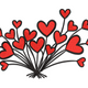 Heart Bouquet Valentine Embroidery Design, Instant Download