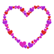 Heart Cluster Frame Embroidery Design, Instant Download