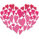 Heart Cluster Valentine Embroidery Design, Instant Download
