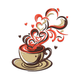 Heart Coffee Cup Love Embroidery Design, Kitchen Machine Embroidery Pattern, Instant Download