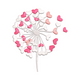 Heart Dandelion Love Embroidery Design, Romantic Botanical Valentine Pattern, Instant Download