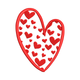 Heart Filled with Mini Hearts Embroidery Design, Instant Download