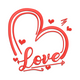 Heart Love Arrow Valentine Embroidery Design, Instant Download