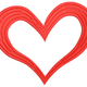 Heart Outline Embroidery Design, Classic Valentine Heart Pattern
