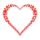 Heart Outline Made of Small Hearts Embroidery Design, Instant Download