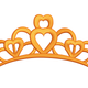 Heart Princess Tiara Embroidery Design, Instant Download