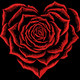 Heart Rose Embroidery Design, Instant Download