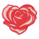 Heart Rose Valentine Embroidery Design, Instant Download